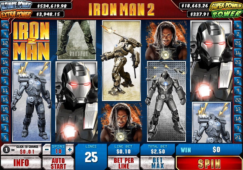 Iron Man 2 HTML5 slot by Playtech